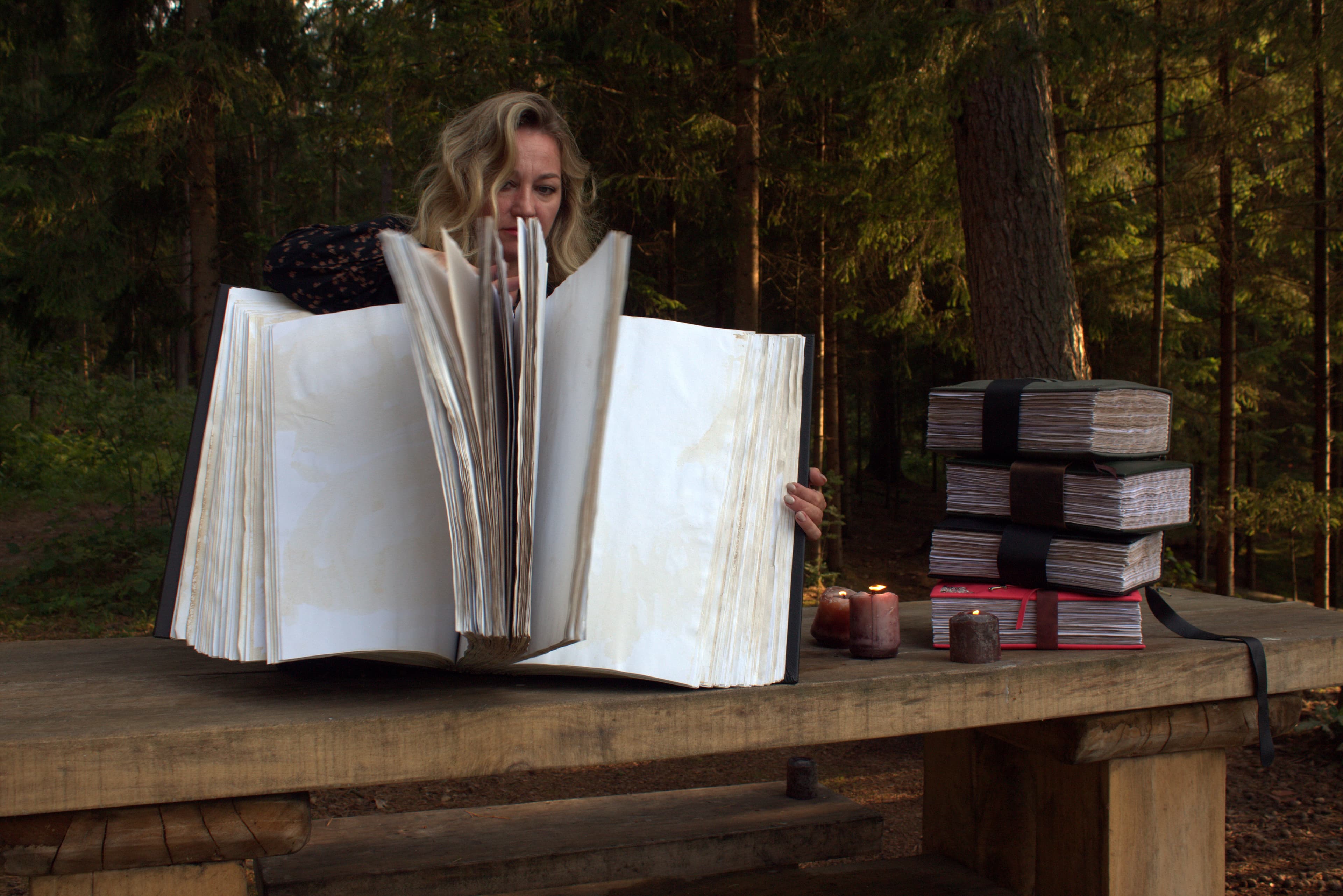 Extra large leather grimoire 1000 pages, large book of shadows, Museum-Scale Leather Tome 14 kg, Collector’s Artifact thumbnail 4