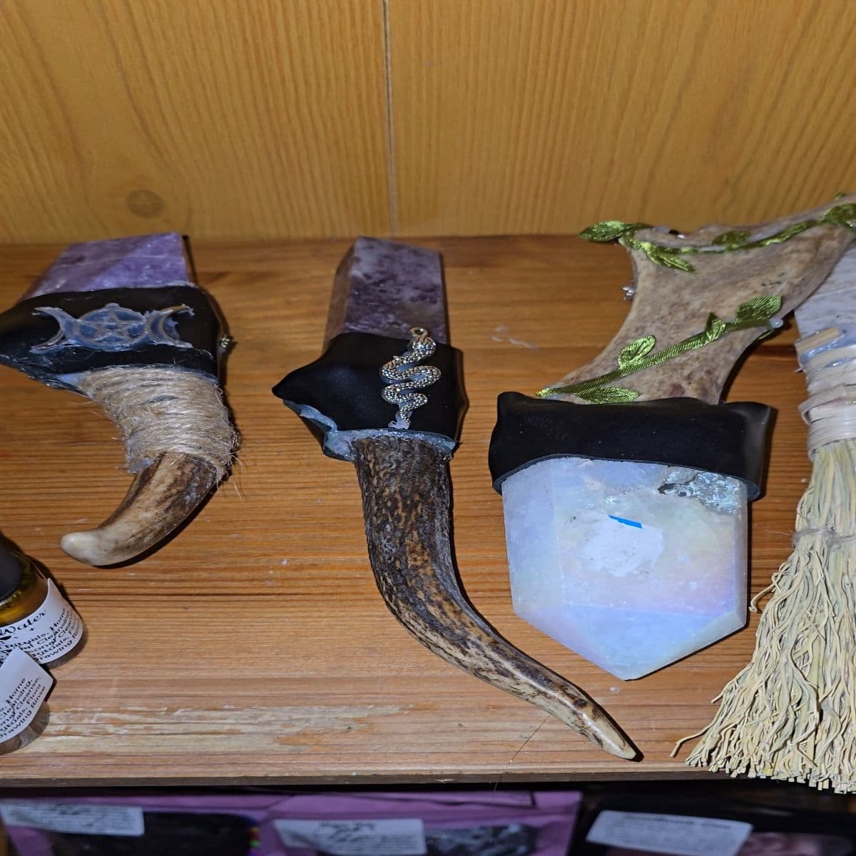 Deer Antler Crystal Wands