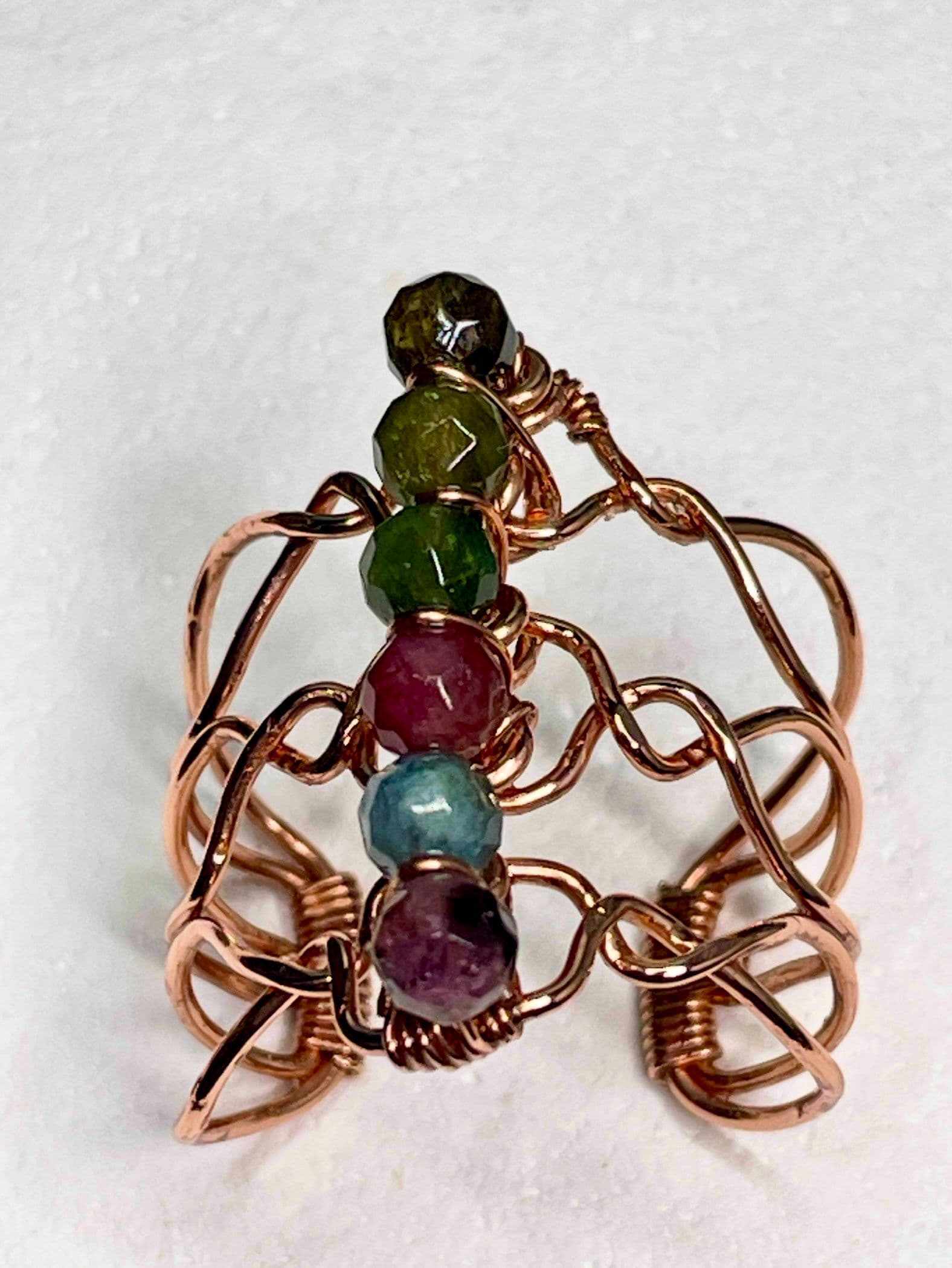 Spectrum Ward — Adjustable Chakra Tourmaline Ring thumbnail 6