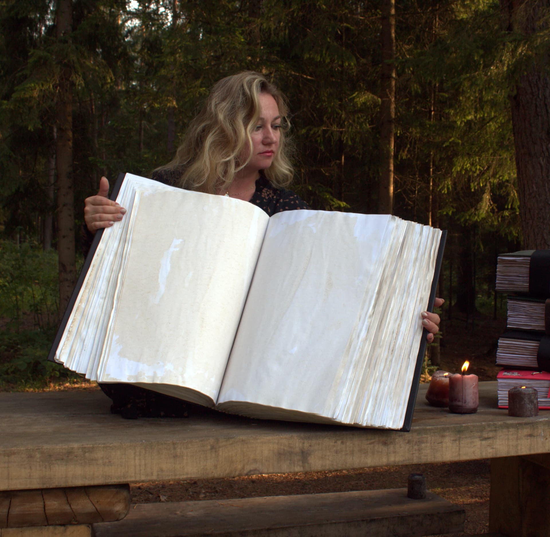 Extra large leather grimoire 1000 pages, large book of shadows, Museum-Scale Leather Tome 14 kg, Collector’s Artifact thumbnail 3
