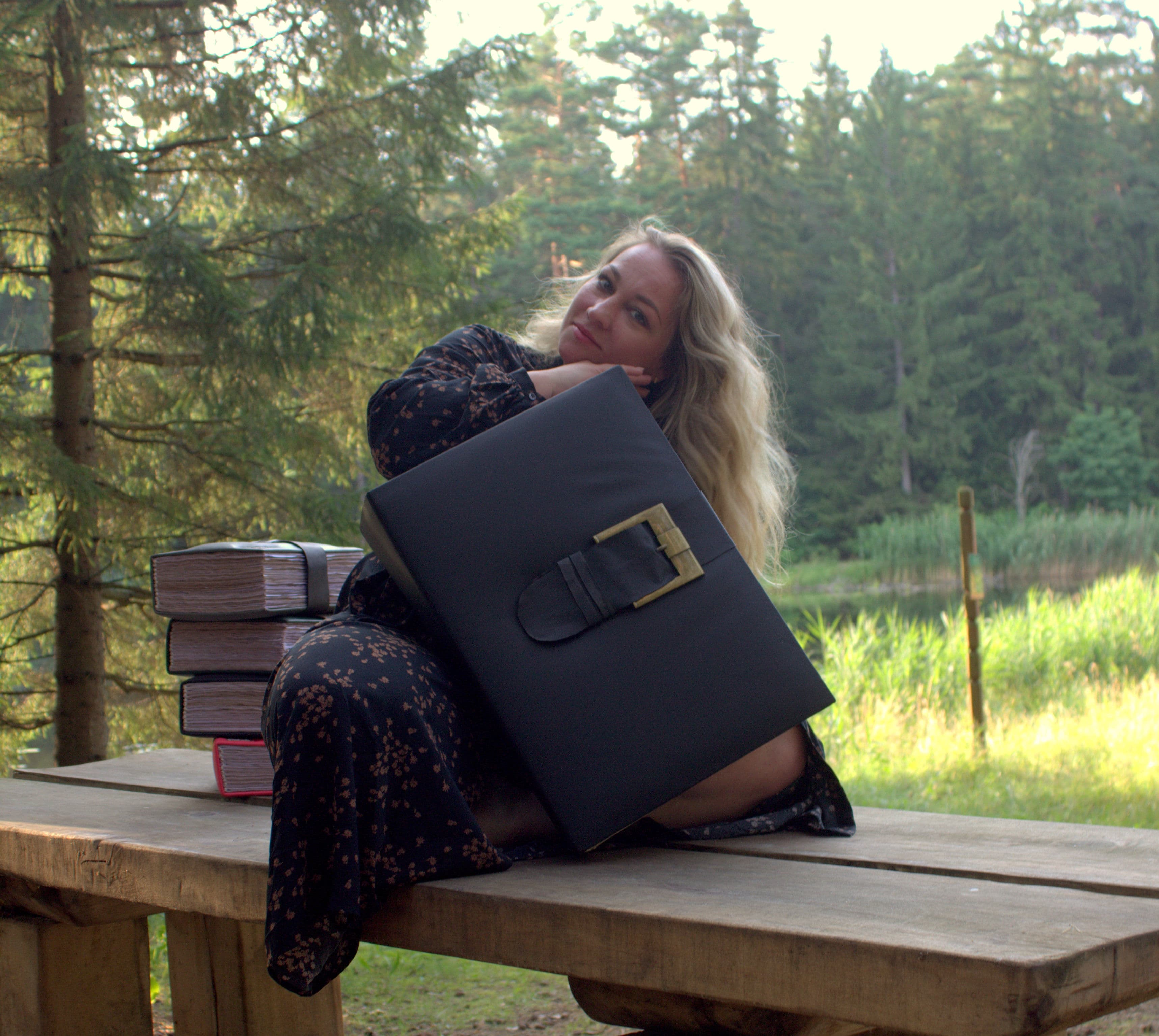 Extra large leather grimoire 1000 pages, large book of shadows, Museum-Scale Leather Tome 14 kg, Collector’s Artifact thumbnail 8