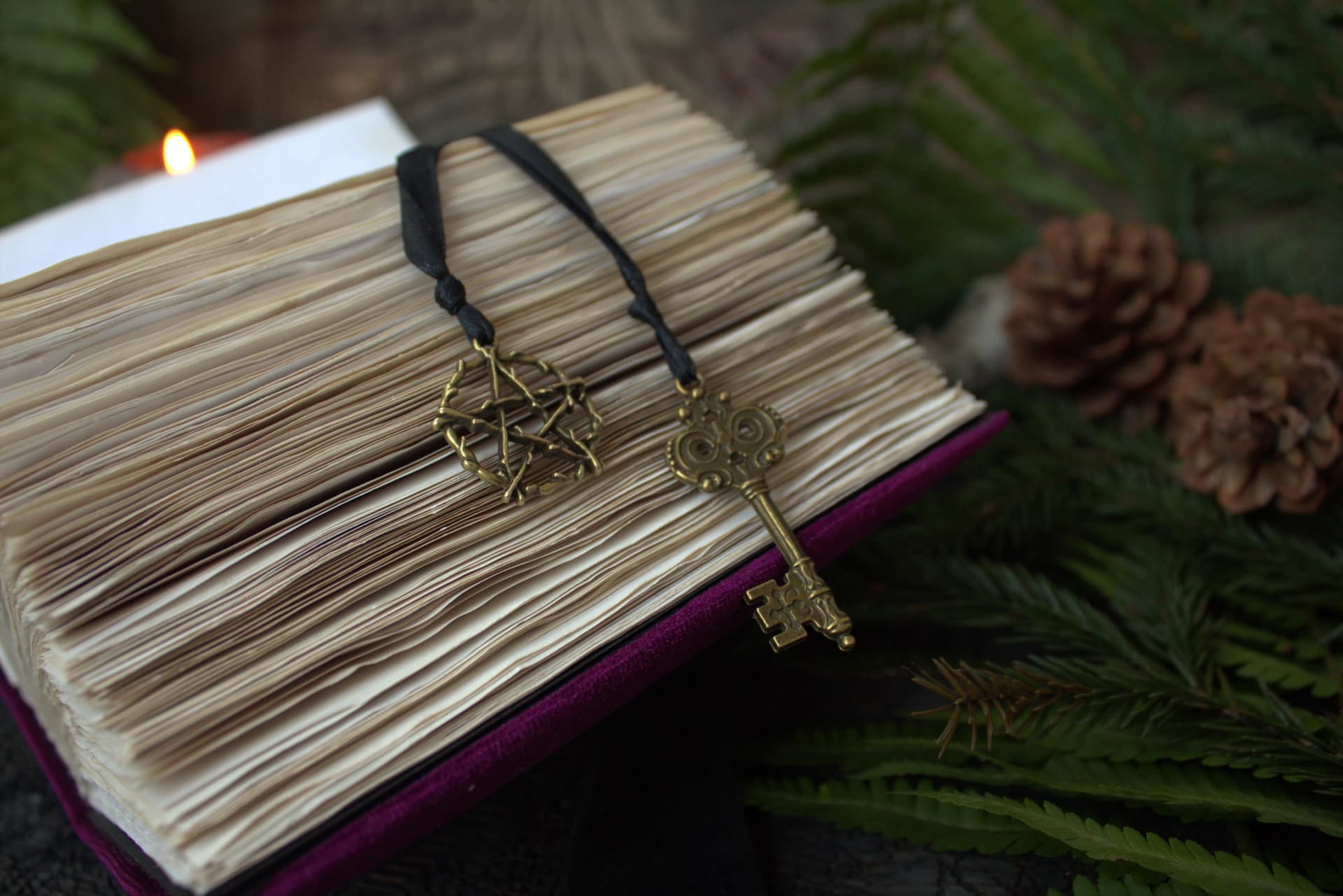 Handmade Velvet Grimoire Journal, Mini Lock Diary, A6 Little book thumbnail 8