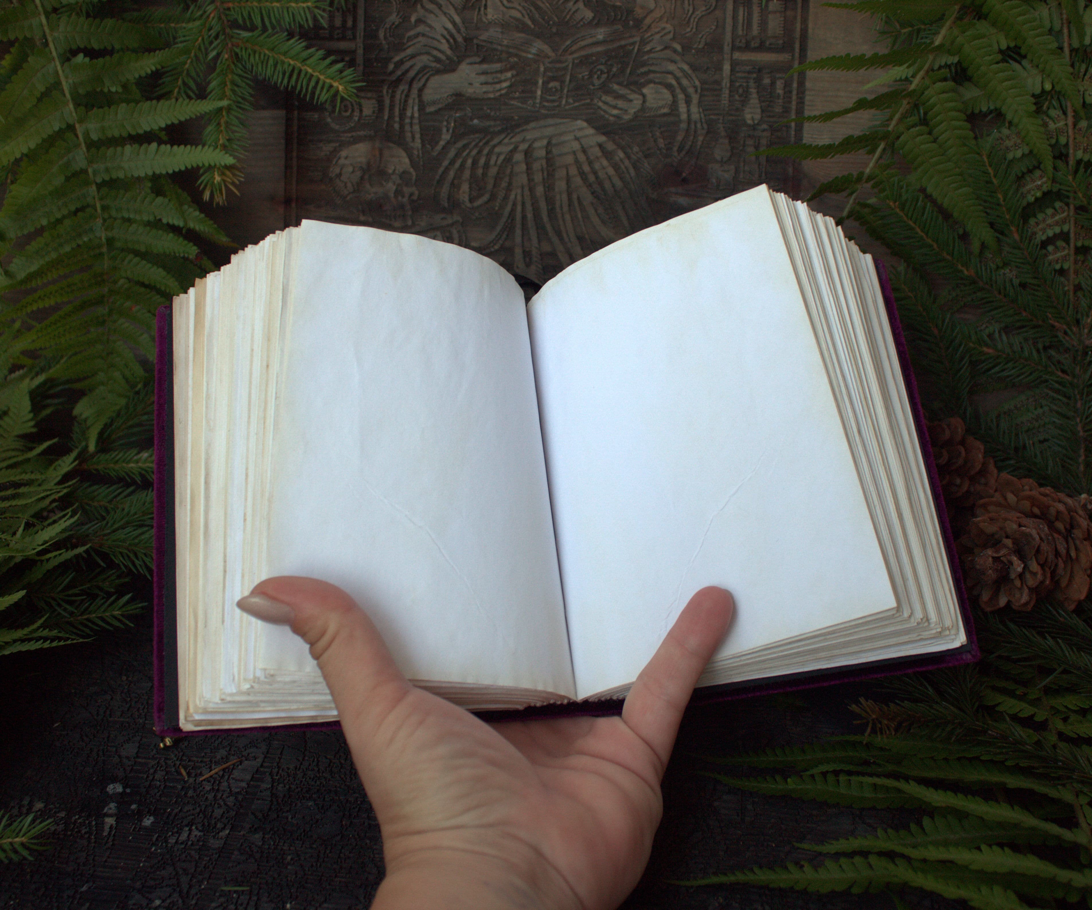 Handmade Velvet Grimoire Journal, Mini Lock Diary, A6 Little book thumbnail 6