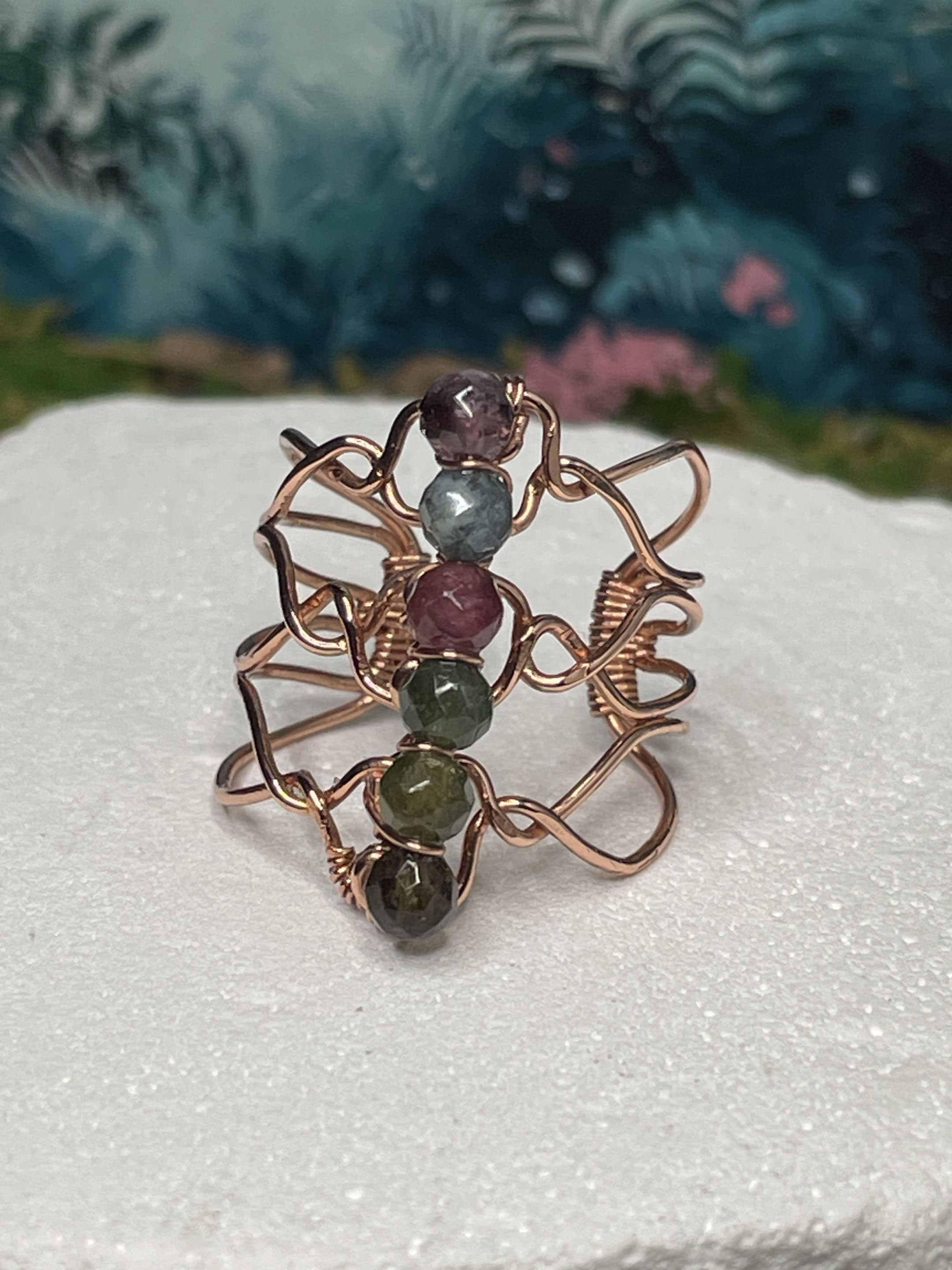 Spectrum Ward — Adjustable Chakra Tourmaline Ring thumbnail 5