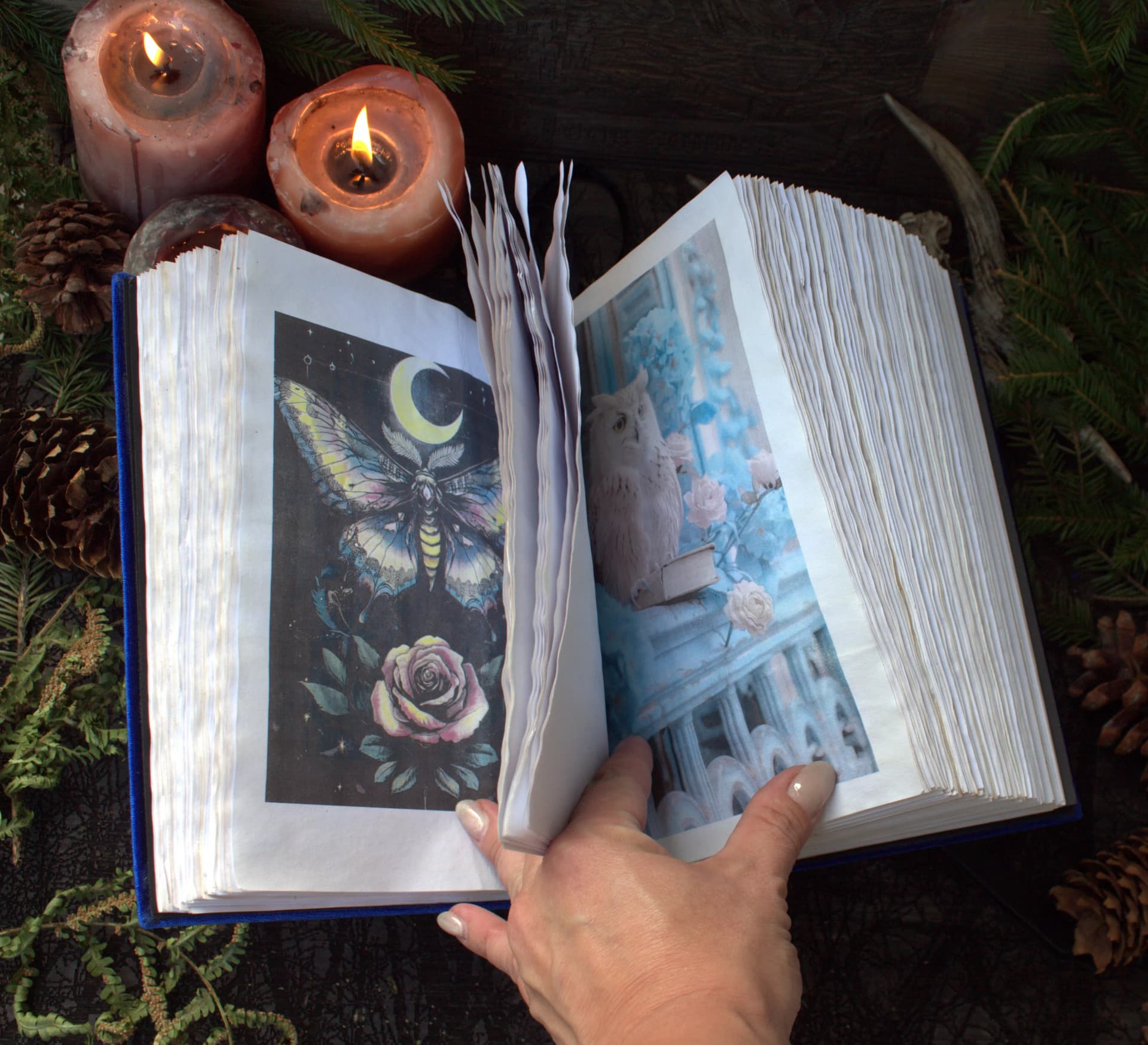 Handmade Velvet Grimoire Journal, Mini Lock Diary, A6 thumbnail 9