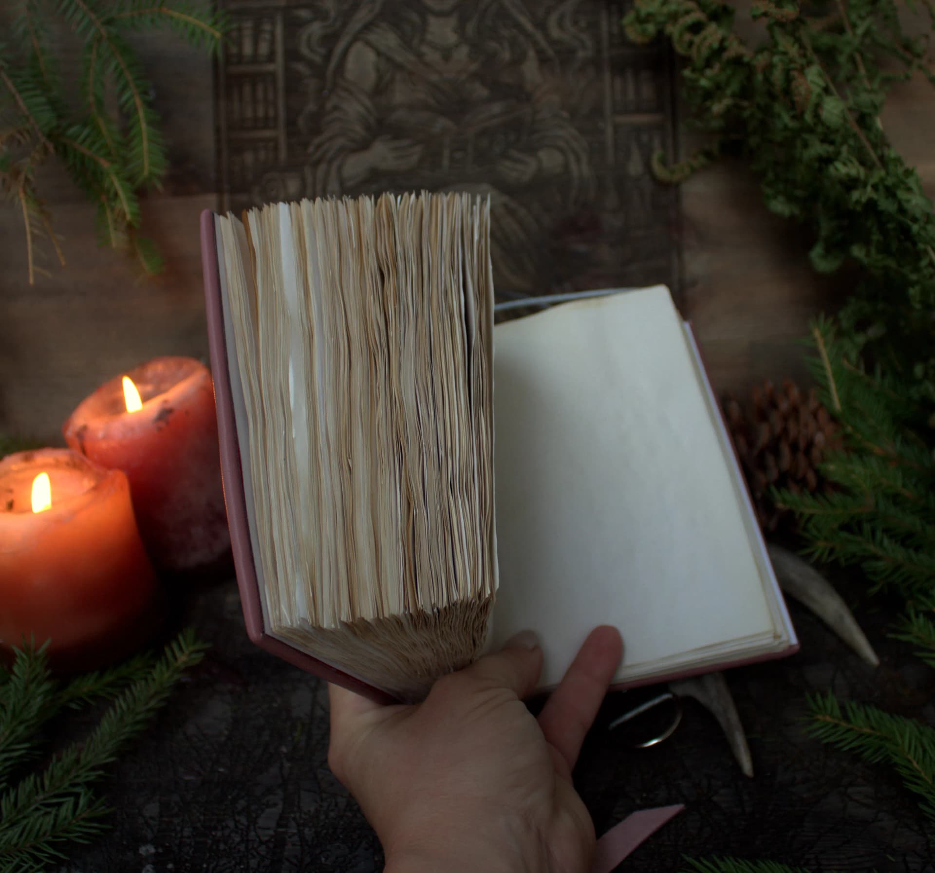 Practical magic Pink Leather Grimoire | Amethyst Spell Book with Heart Lock | Romantic Occult Gift thumbnail 5