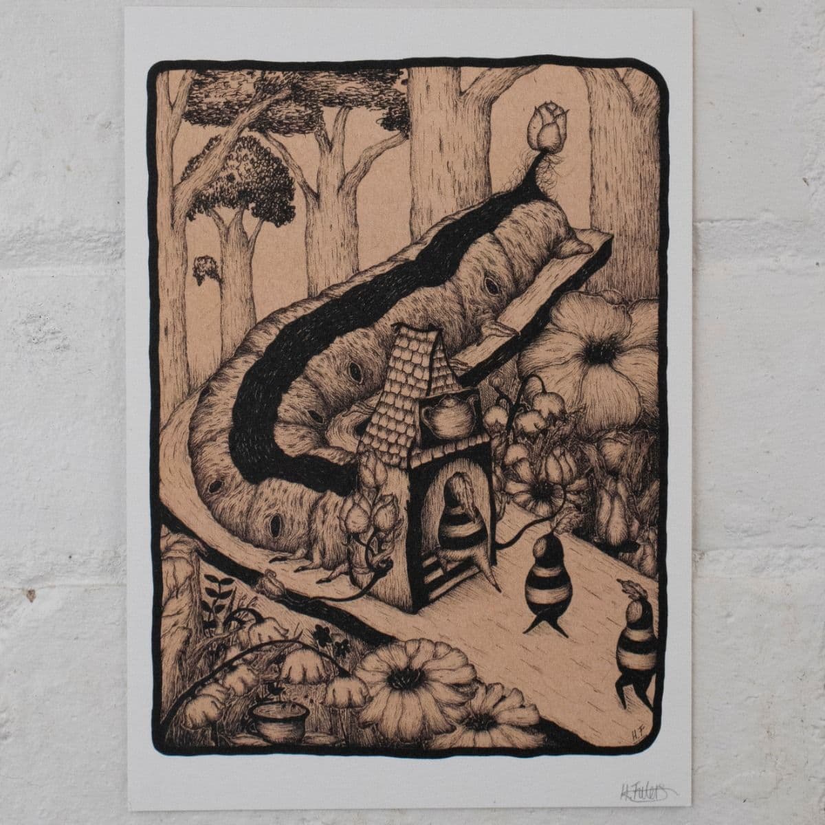 A5 Art Print - '..A strange way to eat..'