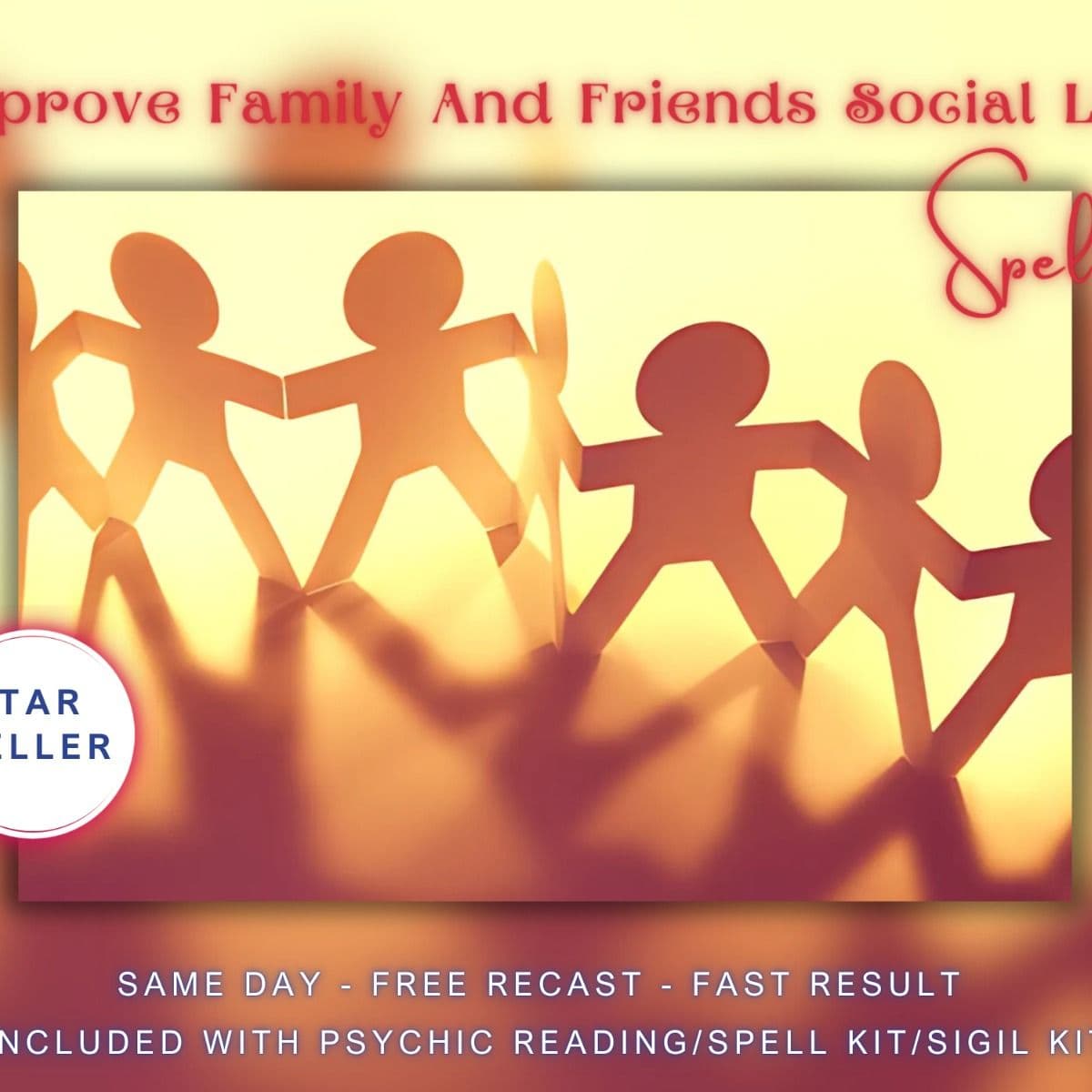 Improve Family and Friends Social Life Spell Included With Psychic Reading.