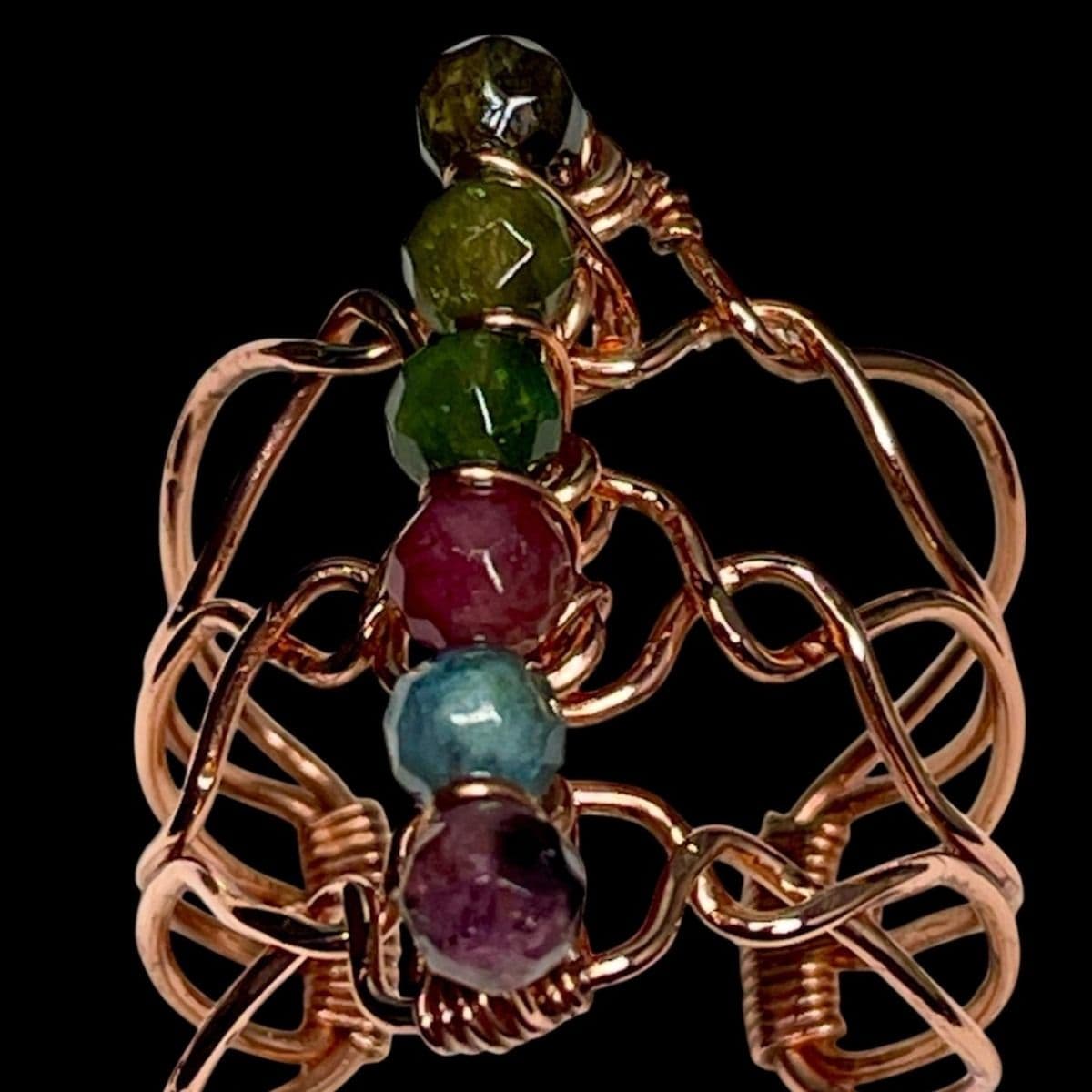 Spectrum Ward — Adjustable Chakra Tourmaline Ring - Image 1